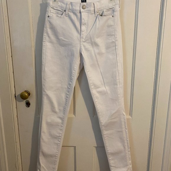 Women's Gap White Denim Straight Jeans, Size 25R - Picture 2 of 5